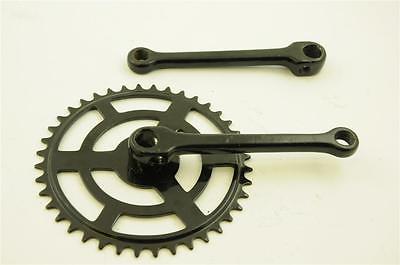 VINTAGE STYLE COTTERED 40 TEETH CHAINWHEEL SET 150mm CRANK FOR 1-8”CHAIN BLACK