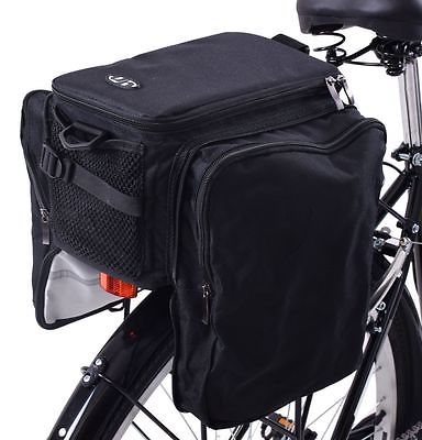 BIKE CARRIER RACK BAG + FOLDING PANNIER BAGS INSULATED BAG 28 LITRE SHOWER COVER