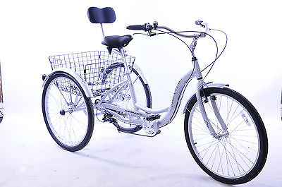 ADULT TRICYCLE BEST ON MARKET 26" WHEEL ALLOY FRAME 6SP DISABILITY CARGO TRIKE