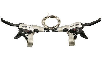 PAIR SHIMANO M580 DEORE DUAL CONTROL V-BRAKE SHIFTERS-BRAKE LEVERS 27 SPEED