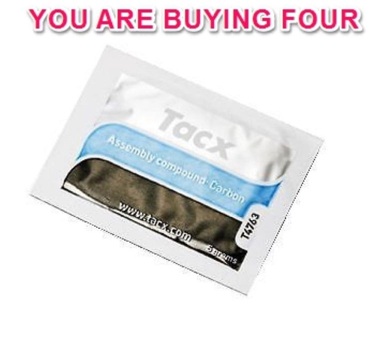4 SACHETS OF TACX T4763 BIKE CARBON FIBRE ASSEMBLY COMPOUND EACH 5 grams