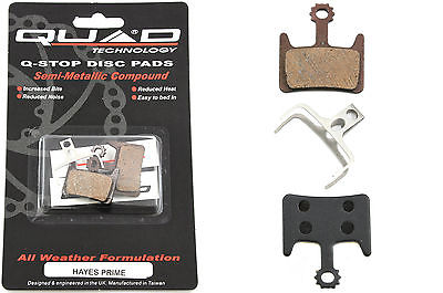 HAYES PRIME MOUNTAIN BIKE DISC BRAKE PADS QUAD SEMI-METALLIC 50% OFF R
