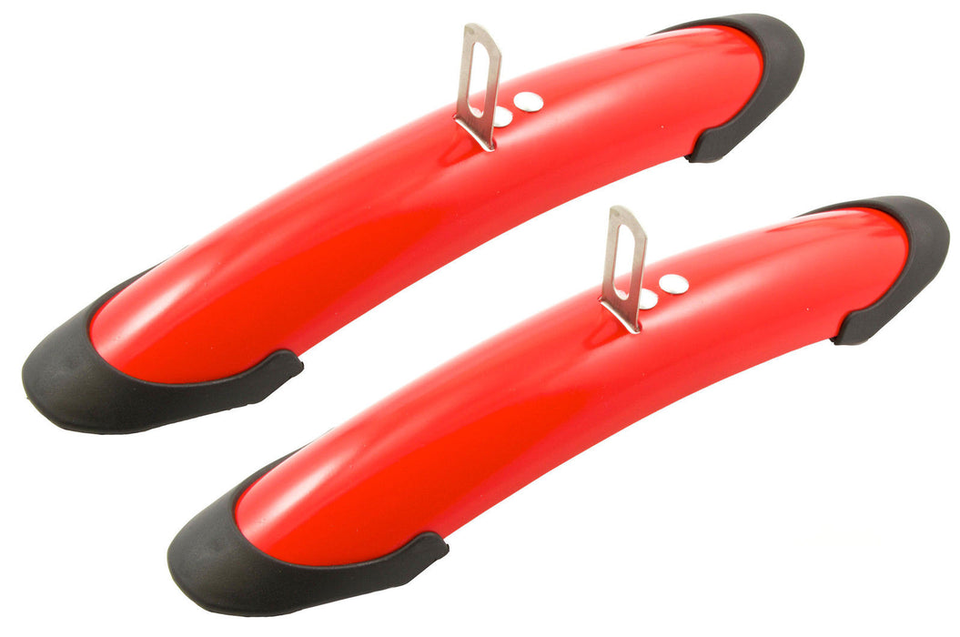 RED SHORTIE MUDGUARDS IDEAL FOR 60's,70's 80's RETRO RACING BIKE HARD TO FIND