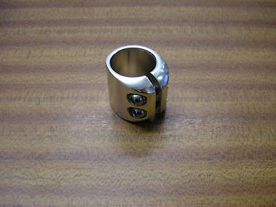 OLD SCHOOL BMX SEAT POST CLAMP 28.6mm SPECIAL DOUBLE BOLT MODEL SILVER  ALLOY
