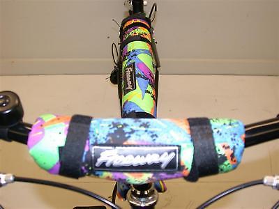 MULTI-COLOURED SAFETY DOUBLE PAD SET FOR ANY BIKE OR MTB GREAT LOOKS LOW PRICE