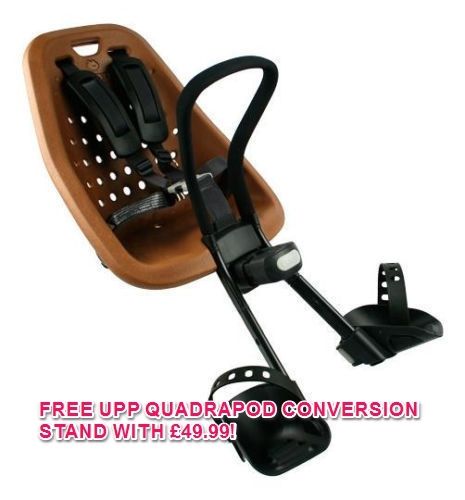 YEPP MINI BROWN FRONT MOUNT BIKE CHILD SEAT FOR AHEAD STEM CYCLES 45% OFF+ STAND