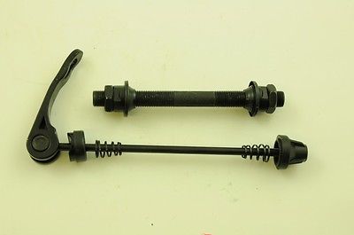 3-8" QUICK RELEASE FRONT WHEEL AXLE AND SKEWER MTB ROAD SPORTS BIKE BLACK