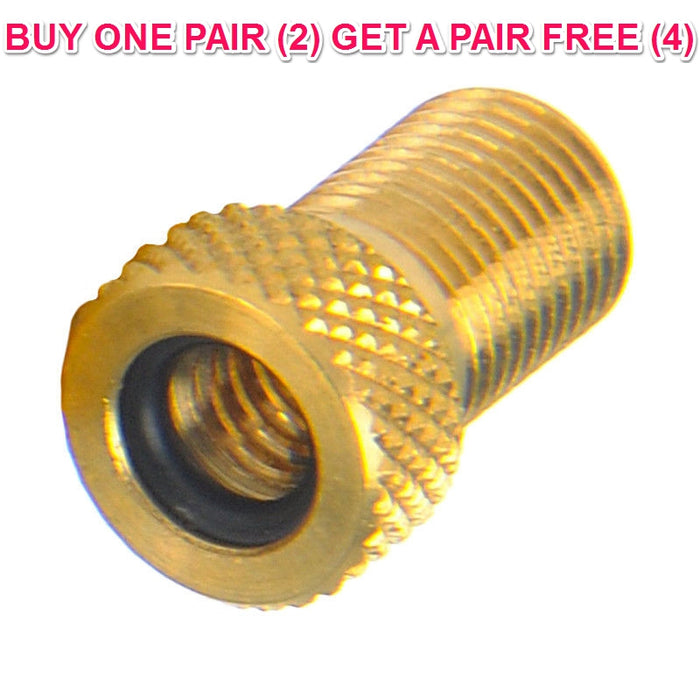 JOE 'NO FLATS’ ADAPTORS CONVERT PRESTA, HP FRENCH VALVES TO SCHRADER CAR TYPE BUY TWO GET TWO FREE