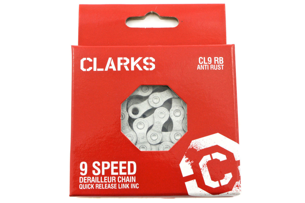 CLARKS 9 SPEED NARROW CHAIN MTB-ROAD-HYBRID 1-2 x 1 1-128”116 LINK CL9RB 40% OFF