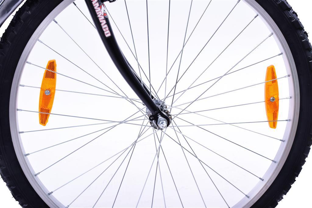 TWO PAIRS (4) BIKE WHEEL SPOKE SATELLITE WIDE ANGLE REFLECTORS ORANGE