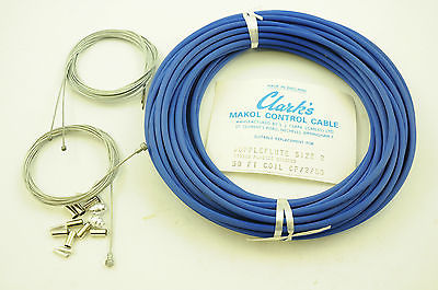 RARE 50/ 60’s RACING BIKE BLUE RIBBED RACER BIKE CABLE SET TAILOR MADE ...