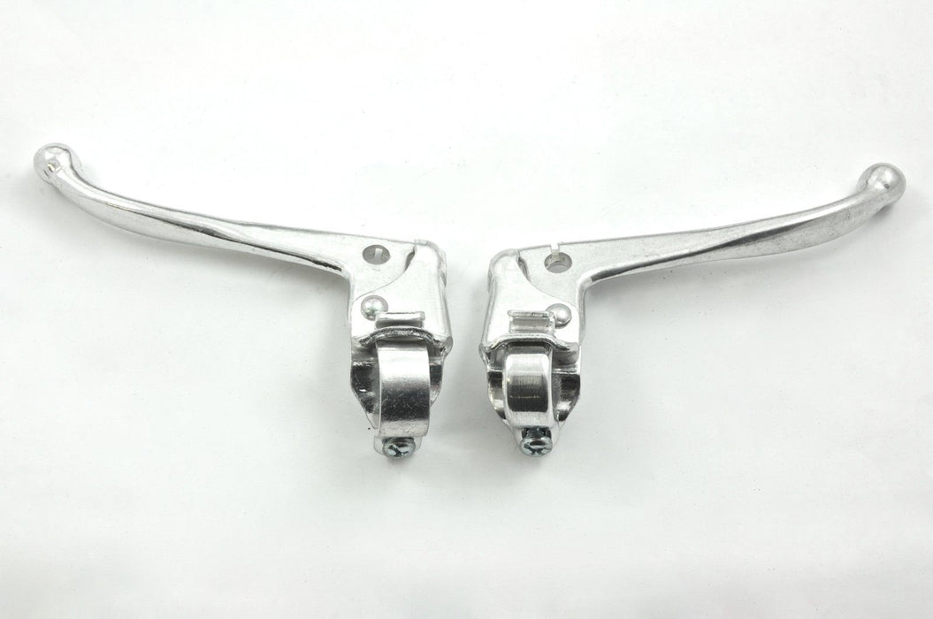 PAIR TRADITIONAL BIKE BRAKE LEVERS POLISHED ALLOY FOR BICYCLE CALIPER BRAKES NOS