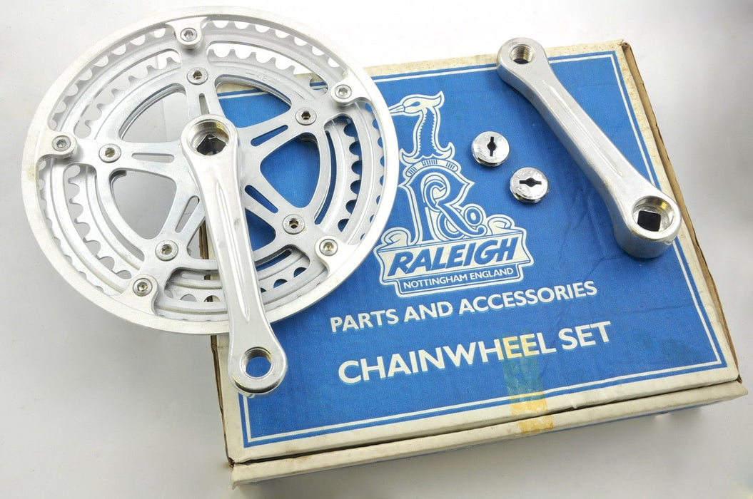 RALEIGH 80's RACING BIKE COTTERLESS SAKAE ROYALE CHAINWHEEL SET 40-48TEETH 127mm
