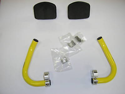 TRI BARS EXTENSION SET FOR RACING CYCLES,ROAD BIKES ALLOY YELLOW HUGE