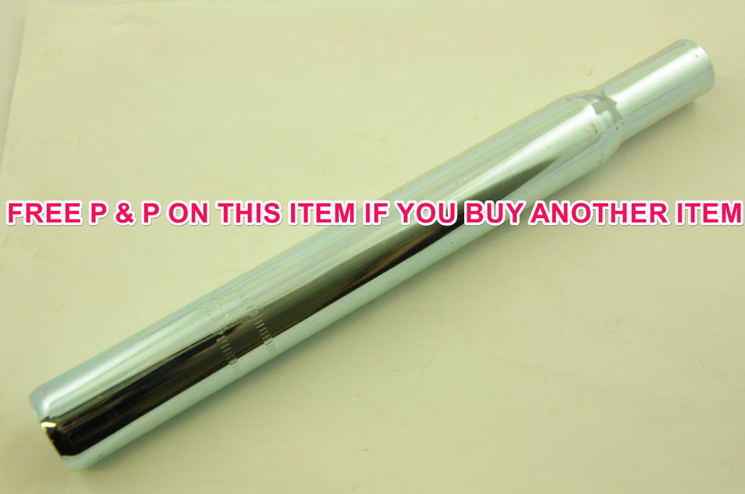 28.0mm STEEL SEAT POST 250mm (10") LONG SADDLE STEM RARE SIZE FOR RACERS MTB ETC