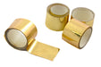 4x ONE METRE ROLLS OF 25mm wide CHROME GOLD TAPE WAS A REAL 70s FASHION ITEM NOS - Bankrupt Bike Parts