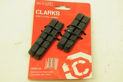 CLARKS PACK 4 REPLACEMENT BIKE BRAKE PAD INSERTS SUITABLE FOR CP513 BRAKES