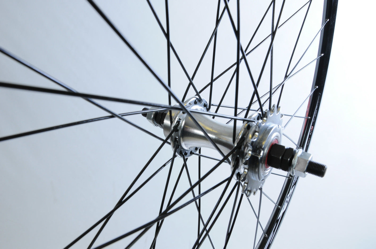 REAR FLIP FLOP WHEEL BLACK 700c 622-13 FIXIE DUAL WALL PROFILE RIM ...