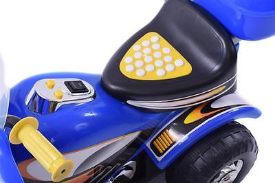ELECTRIC KIDDIES RIDE ON 3 WHEEL POLICE MOTORCYCLE 20watt  BATTERY MOTOR BLUE