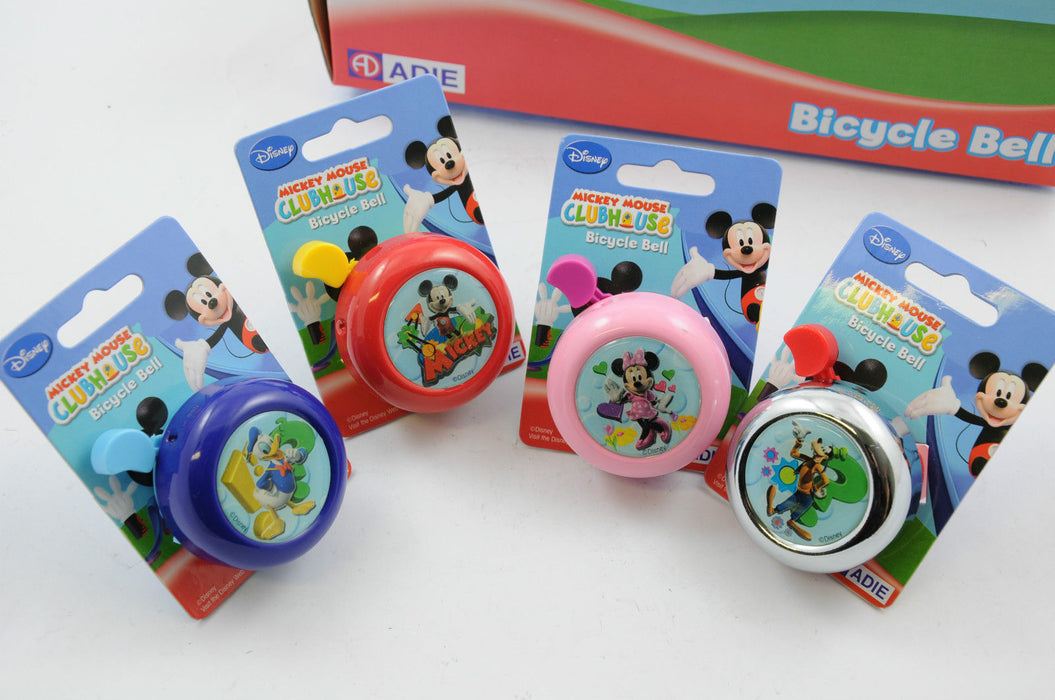 MICKEY MOUSE CLUB HOUSE KIDDIES BIKE BELLS PINK BLUE OR CHROME CYCLE BELL