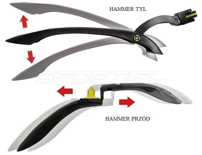 Simpla Hammer Front Suspension Bike Mudguards For 24"& 26" Wheel Mountain Bikes