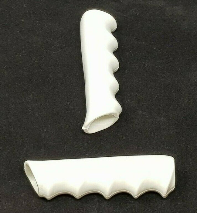 PAIR OF RARE HARD TO FIND 22mm 3/4”WHITE HANDLEBAR GRIPS FOR MOWER TRIKE TOYS