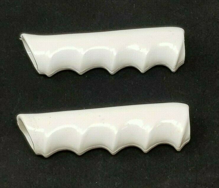 PAIR OF RARE HARD TO FIND 22mm 3/4”WHITE HANDLEBAR GRIPS FOR MOWER TRIKE TOYS