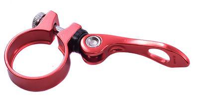 RED ANODISED MOUNTAIN BIKE QUICK RELEASE ALLOY SEAT CLAMP 34.9mm BARGAIN PRICE