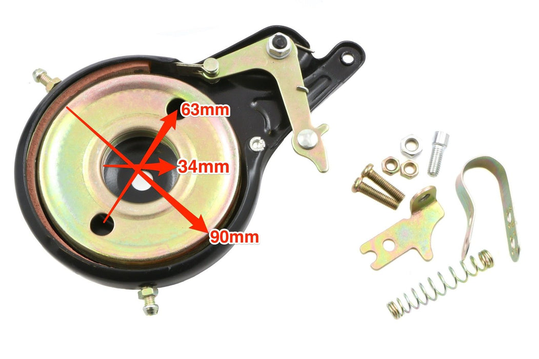 BAND BRAKE FOR BIKES,ELECTRIC SCOOTERS,GO PED,GO KART 90mm REAR HUB BR