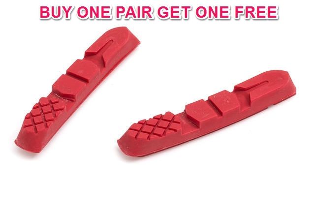 PAIR SELCOF MTB SM-1320 REPLACEMENT RED PADS WET CONDITION RIMS ONLY SAVE 75% OF BOGOF