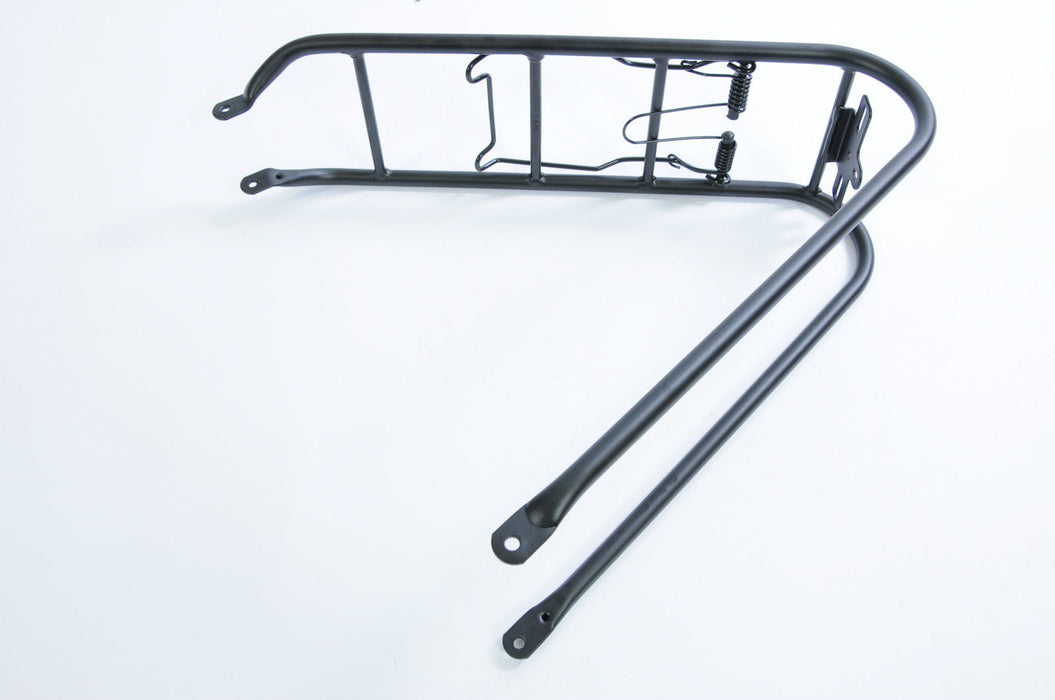 Bike Rack With Spring 26” BIKE PANNIER CARRIER 53cm ALLOY SATIN BLACK CYCLE SPRING RACK LIGH
