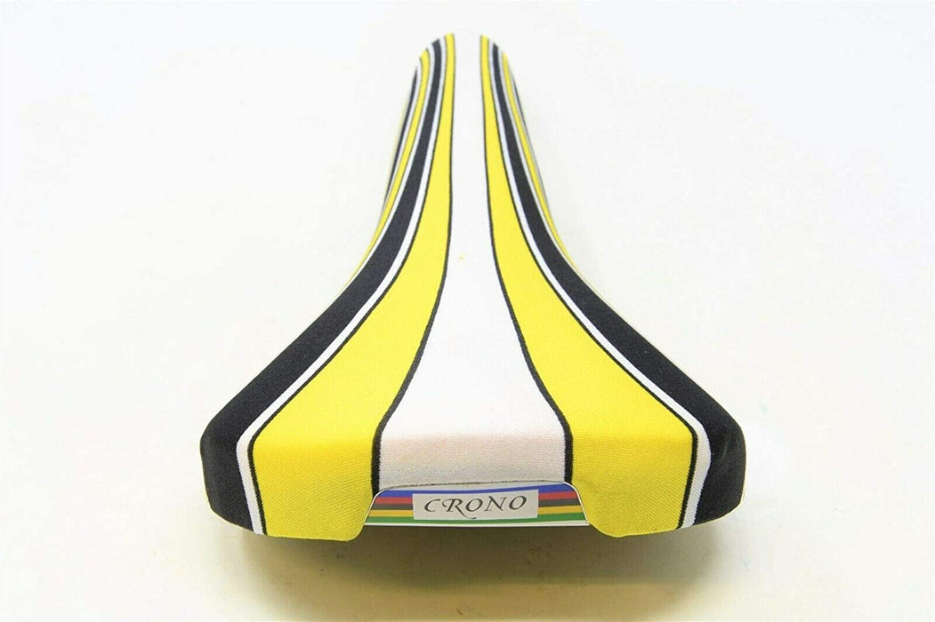 1980’s Huracan Crono Race Bicycle Saddle Yellow Black Stripe Gitane $120 USA NOS