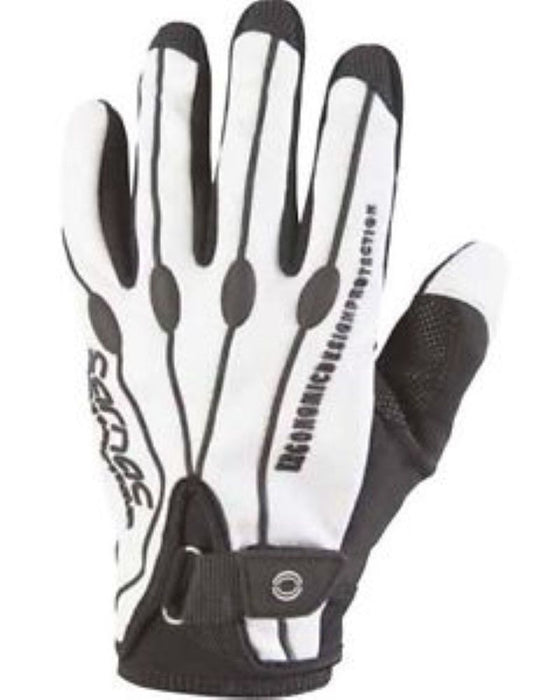 SMALL SIZE CARNAC ERGONOMIC CYCLING GLOVES BLACK & WHITE WHITE SALE 80% OFF RRP