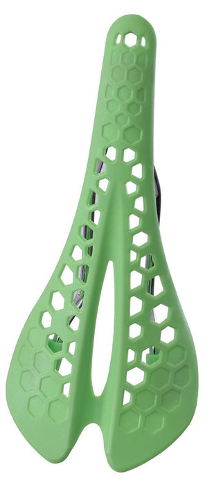 GREEN FIXIE-RACING BIKE AERO SADDLE ULTRA LIGHT HOLLOW CYCLE SEAT JUST 216grams