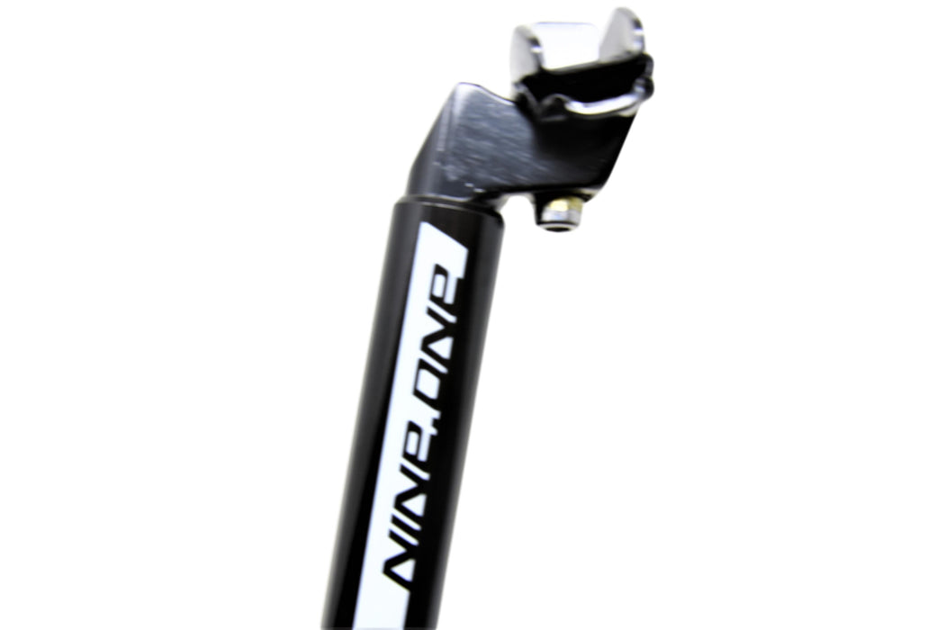 Promax Nine.One 27.2mm MTB Bike Seatpost Pin 350mm Long Micro Adjust Alloy Black