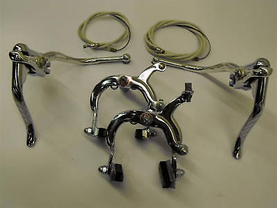 RACER BRAKE SET WITH GT STYLE DUAL ACTION LEVER SUIT SPORTS BIKE,FIXIE,VINTAGE