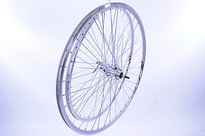 PAIR 700c (622 x 13) NARROW  RIM ROAD BIKE WHEELS SILVER ALLOY SINGLE SPEED - Bankrupt Bike Parts