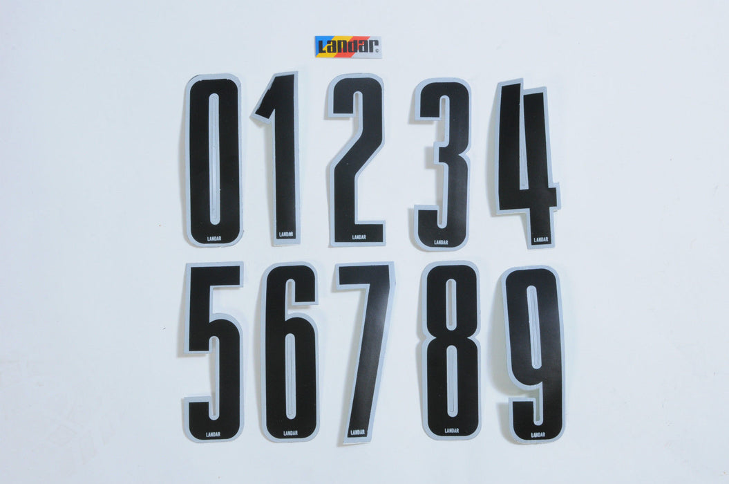 BLACK NUMBER SET (0-9) BMX NUMBER PLATE GENUINE MADE IN 1980's OLD SCHOOL BMX NOS