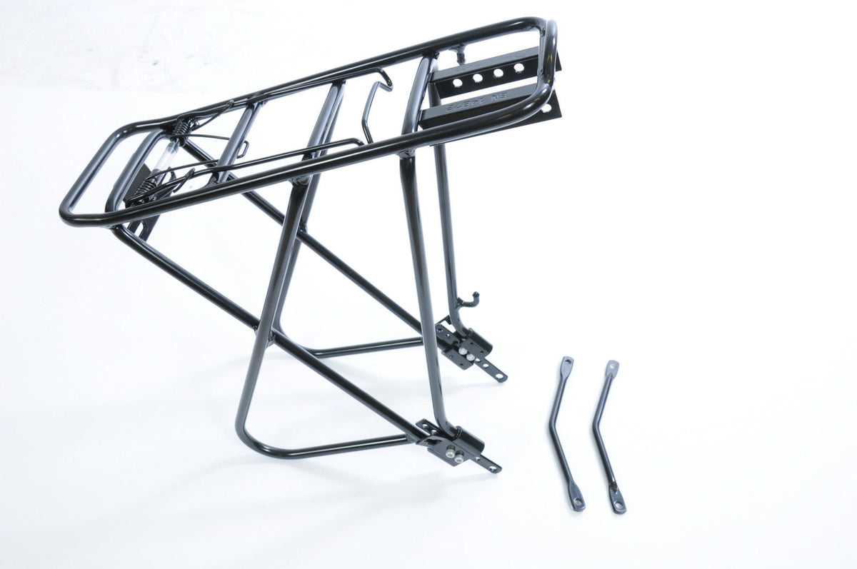 TREKKING BIKE 700c 28 BIKE PANNIER CARRIER ALLOY BLACK CYCLE SPRING trekking-bike-700c-28-bike-pannier-carrier-alloy-black-cycle-spring