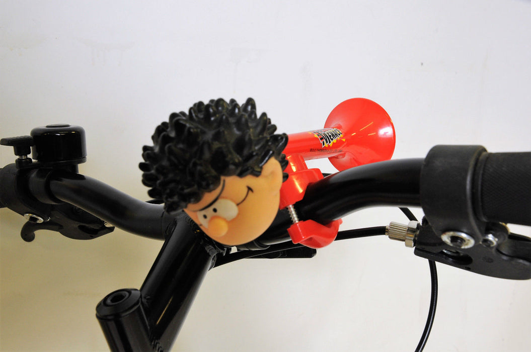 DENNIS THE MENACE BIKE HORN, KIDDIES CYCLE HOOTER GREAT IDEAL PRESENT BEANO