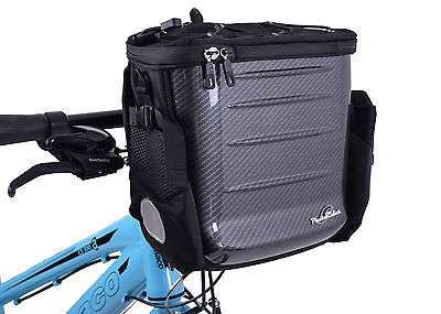 Hard Shell Handlebar Rack GIANT PHOTO RIDER HARD SHELL CASE BIKE QUICK RELEASE HANDLEBAR LUGGAGE