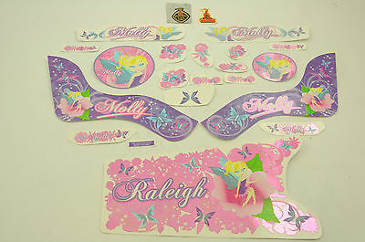16” RALEIGH MOLLY DECAL TRANSFER SET,STICKER PACK SUIT GIRLIE BIKES WTFRM16