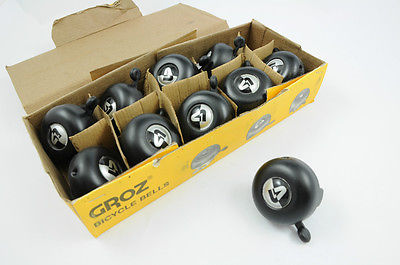 WHOLESALE JOB LOT 10 CONVENTIONAL STYLE BLACK BICYCLE BELL IDEAL BOOT SELLER NOS