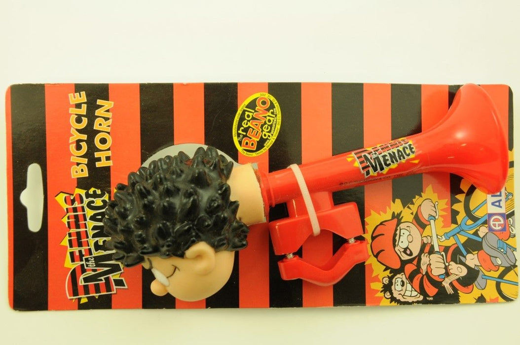 DENNIS THE MENACE BIKE HORN, KIDDIES CYCLE HOOTER GREAT IDEAL PRESENT BEANO