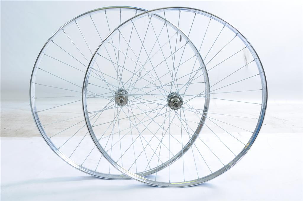 PAIR WHEELS VINTAGE ROADSTER BIKE 28 x 1 1/2 WESTWOOD WITH ROD BRAKE ...