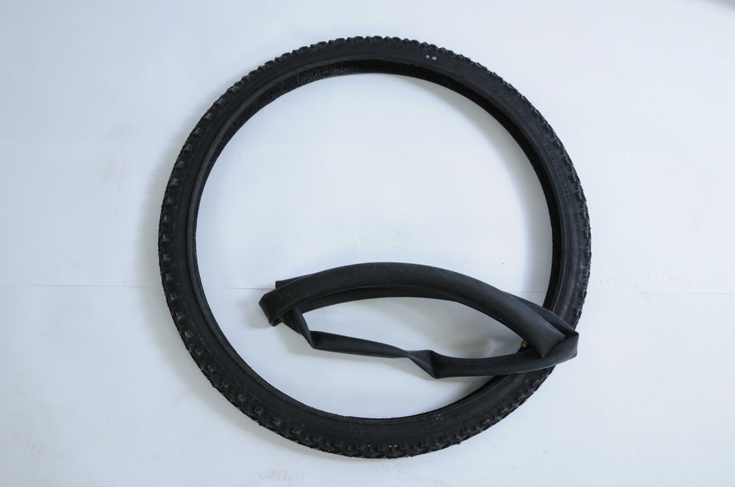 PAIR 24x1.75 (47-507) BLACK MTB BIKE TYRES WITH INNER TUBES FULL SET TWO OF EACH