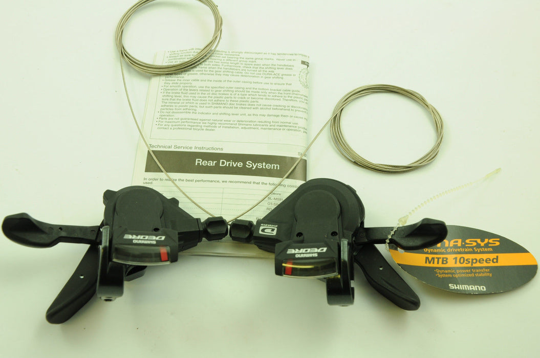 PAIR (R L) SHIMANO SL-M591 DEORE 30 SPD (10x3) DYNA-SYSTEM RAPID FIR