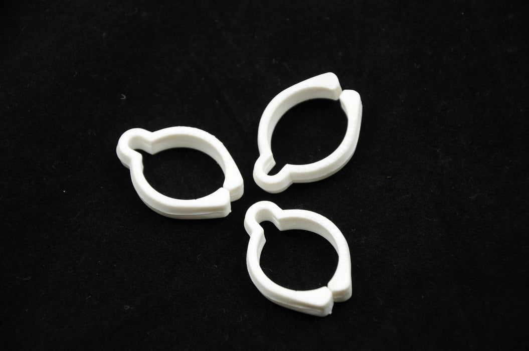 3 x VINTAGE BICYCLE 1" 25.4mm WHITE PLASTIC BIKE BRAKE GEAR CABLE CLIPS 80'sMADE