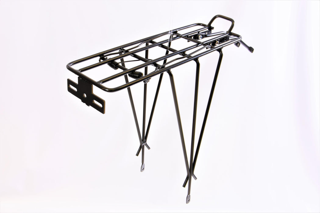 Town Bike Rear Pannier Rack,spring Adjustable Carrier For 700c Or 26” Wheel Cycle