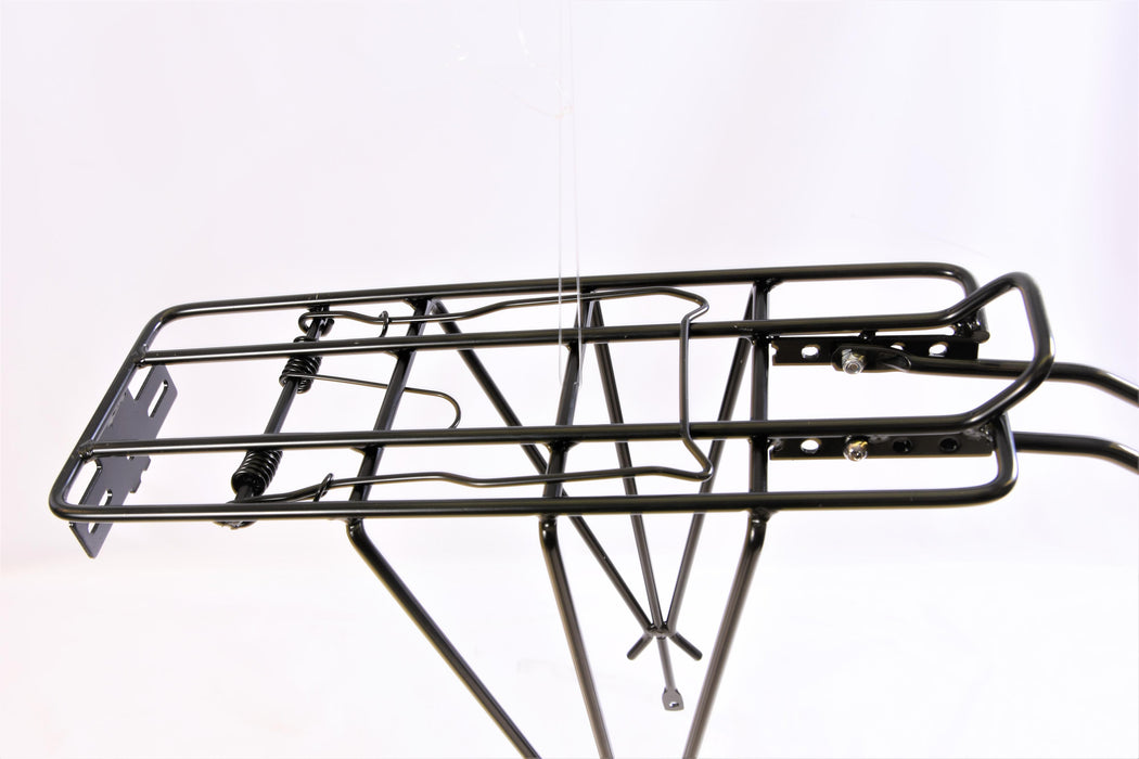 Town Bike Rear Pannier Rack,spring Adjustable Carrier For 700c Or 26” Wheel Cycle